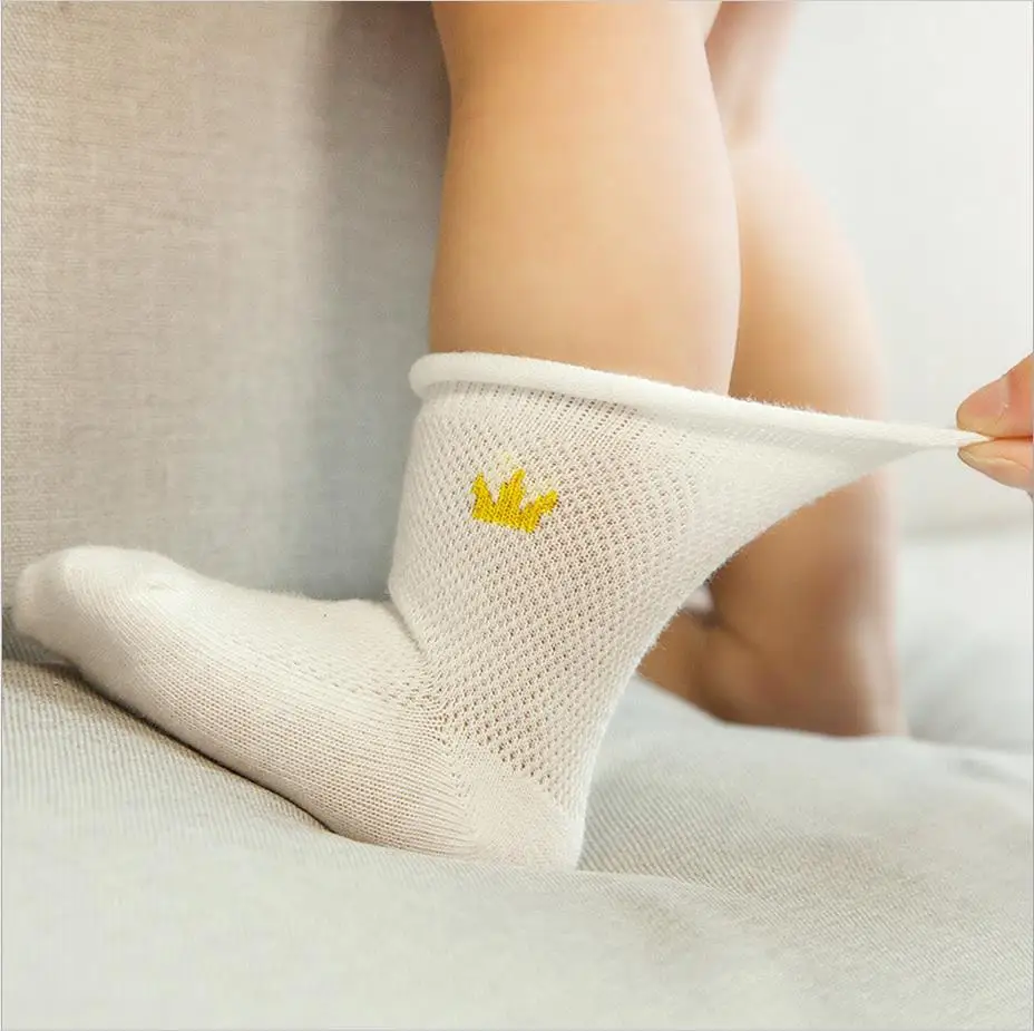 Summer Combed Cotton Mesh Thin Baby Socks 0-1-Year-Old Newborns Boneless Relent Baby Socks 0-3-Year-Old