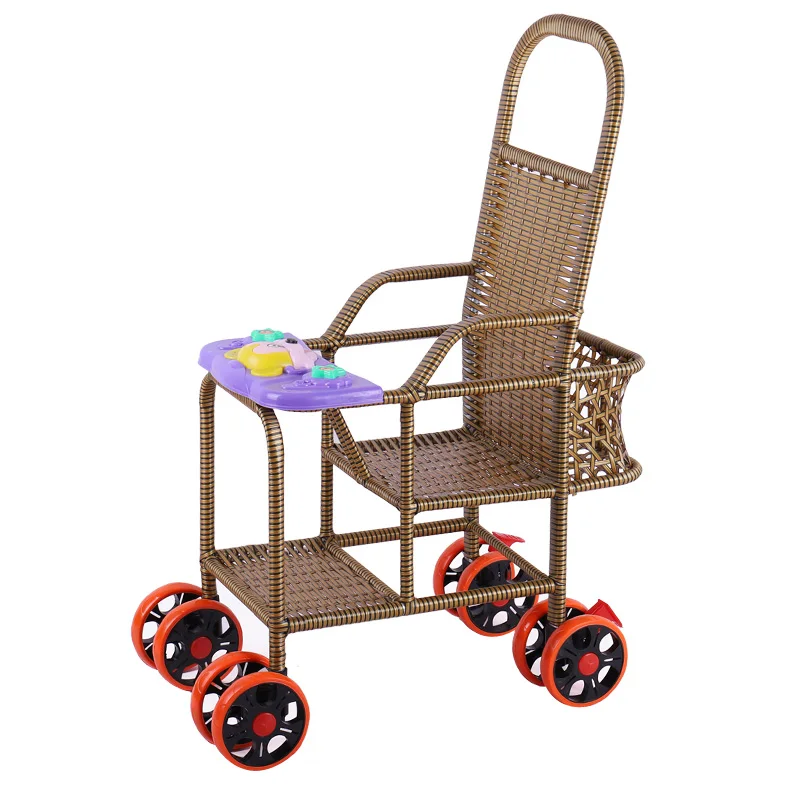 

Bamboo Rattan Baby Stroller Portable Baby Rattan Chair Rattan Rattan Imitation Rattan Bamboo Children Summer Stroller