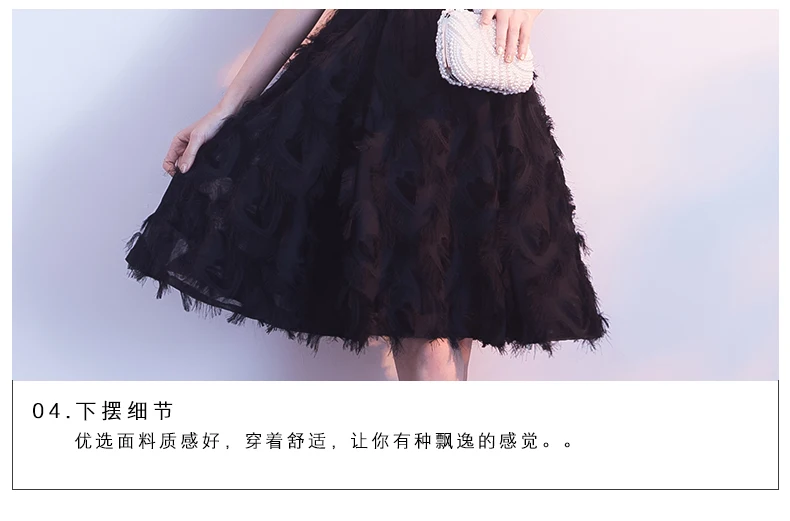 Banquet Evening Gown New Style Elegant Short Slimming Host Annual General Meeting Party Dress Short Skirt Women's
