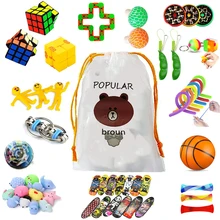 

Push Bubble Sensory Fidget Toy Pack Children Adult Pressure Relief Soft Squishy Stretchy Strings Gift Fidget Toys 2022