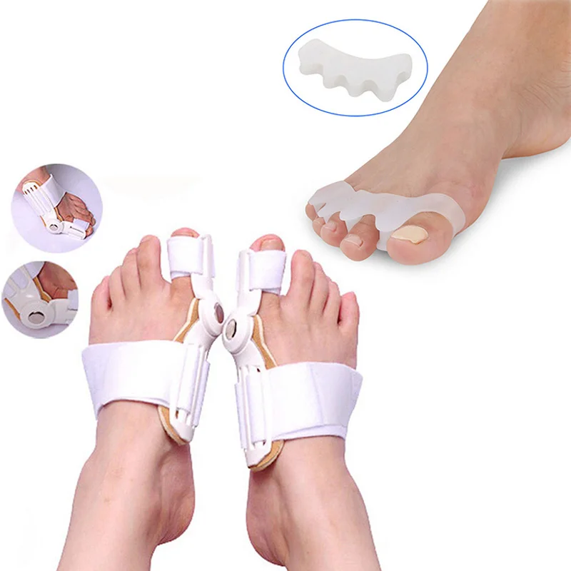 

Toe Separators Corrector Toe Protector Big Bone Toe Bunion Splint Straightener Prevent Foot Pain Relief Hallux Valgus Foot Care