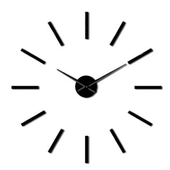 

Modern Minimalist Fashion 12 Long Wall Sticker Clock 3D Large Acrylic Mirror Home Decoration Wall Clock