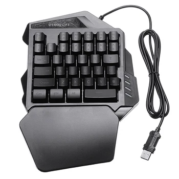 

New One-handed Single Hand Keyboard Game USB Wired Keyboard Left Hand Game Keypad Compatible For PC LOL PUBG Gamer
