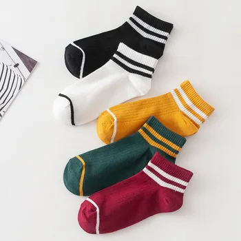 

e girl mujer christmas Cute stripe comfortable cotton socks slippers short ankle socks skarpetki fornite skarpetki damskieeias
