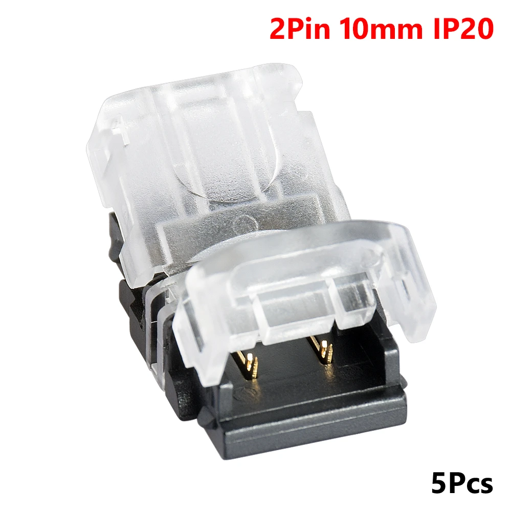 5 шт./лот 2pin 3pin 4pin 5pin светодиодные ленты Разъем для 3528 5050 светодиодные ленты для удлинитель провода быстрое подключение использовать терминалы - Цвет: 2 Pin 10mm For IP20