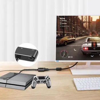 

Multifunction USB Adapter Dual Interface Charging Port Home Easy Install Stable Type C TO HDMI VGA Converter Output For Laptop