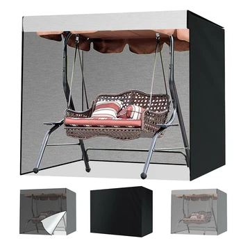 

Dust Covers Swing Seat Cover 3-Seat Courtyard Swing Chair Hammock Dustproof Protection Cover Outdoor Garden Patio Furniture