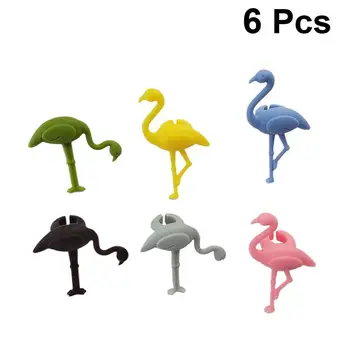

Silicone Wine Glass Charms Marker Flamingo Shape Drink Marker Drinking Cup Identifier Party Cup Sign Party Supplies 6PC/lot