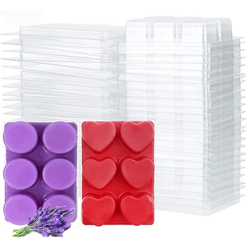 

Wax Melting Mold-100 Packs of Transparent Empty Plastic Wax Melting Jacket, Suitable for Coreless Wax Melting Candles