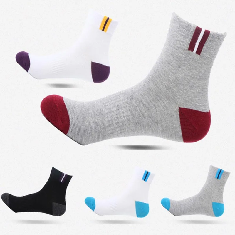 

Brand Cotton Men Socks EU39-45(US7-11) stripe creative Summer Socks High Quality Active sock for men Calcetines Sokken