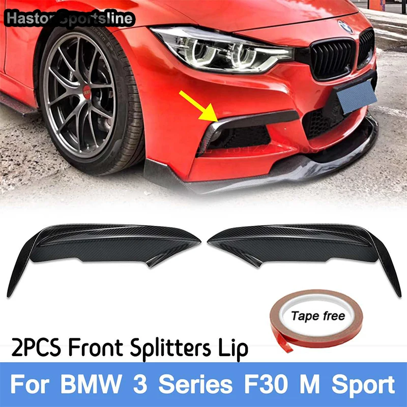 F30 F35 M Sport Carbon Fiber Car Front Lip Splitter Flaps Apron Cover Trim For Bmw F30 F35 M Tech 13 18 Bumpers Aliexpress