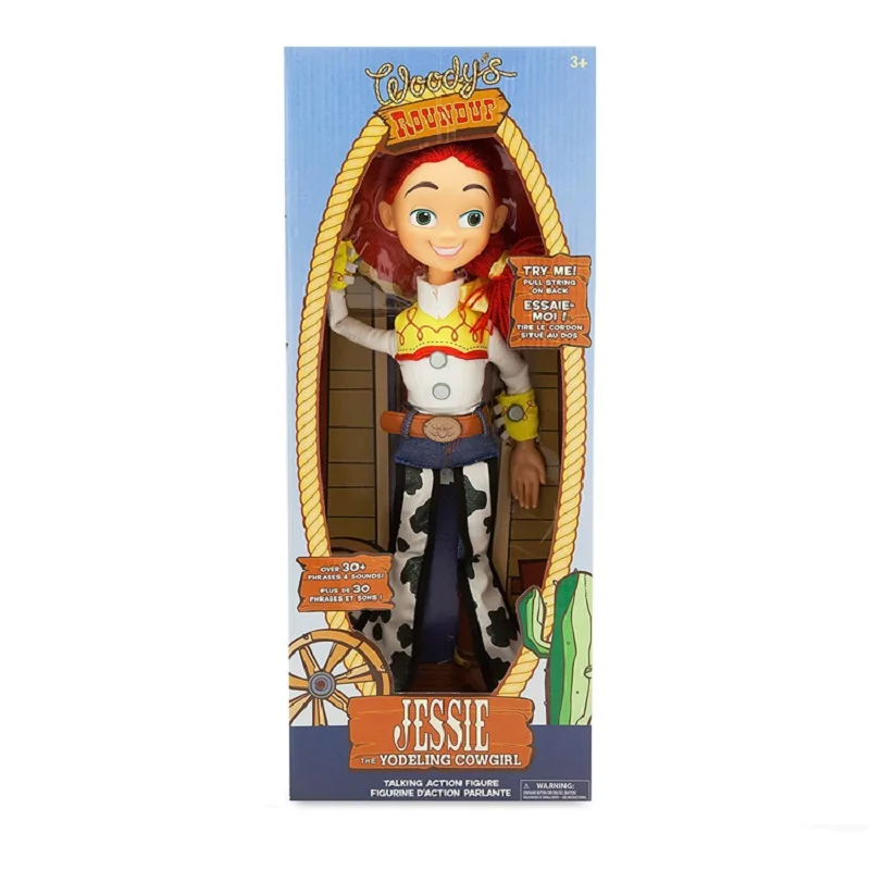Talk Jessie with box Disney Toy Story 4 говорящий Вуди Базз Джесси фигурки коллекция украшений аниме фигурка игрушка модель для детей подарок - Цвет: Talk Jessie with box