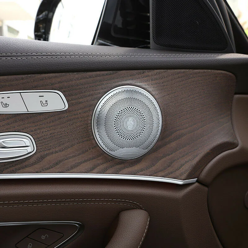 4x Автомобильная дверь Динамик крышка отделка для бенц C E Class W205 W213 GLC200 15-18