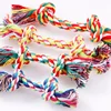 1PC 15/18/20/25cm Cotton Rope Pet Dog Toy Dog Cotton Chew Knot Toy Durable Braided Bone Rope Puppy Molar Cleaning Teeth Toys Pet 2