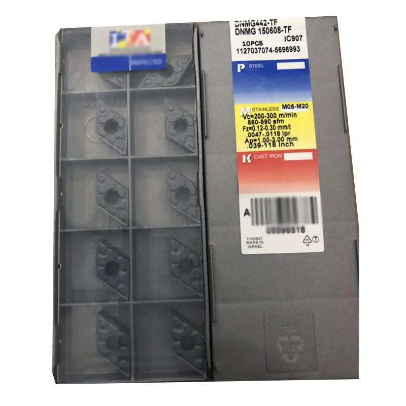 Для алюминиевый ЧПУ Вставки DNMG150608-TF IC907 DNMG442-TF карбиды прочный