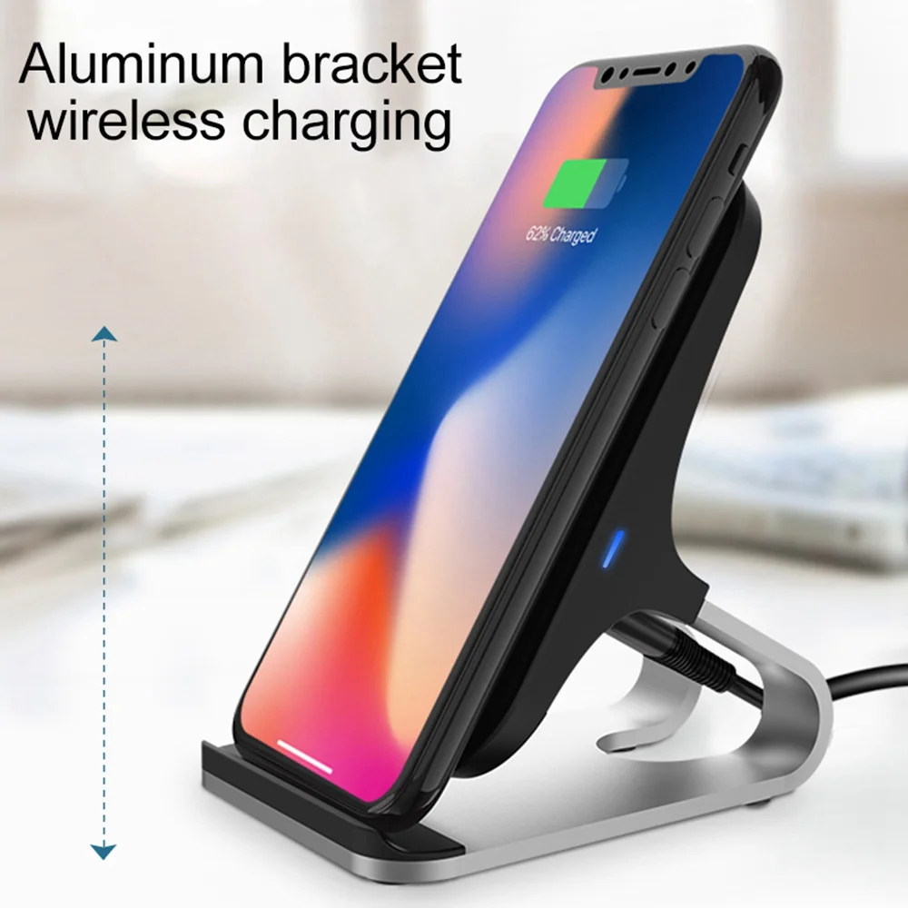 Дешево KISSCASE Qi Беспроводное зарядное устройство для iPhone XS XR X 7 8 Plus док станция 10 Вт Быстрый держатель беспроводного зарядного устройства для samsung ...