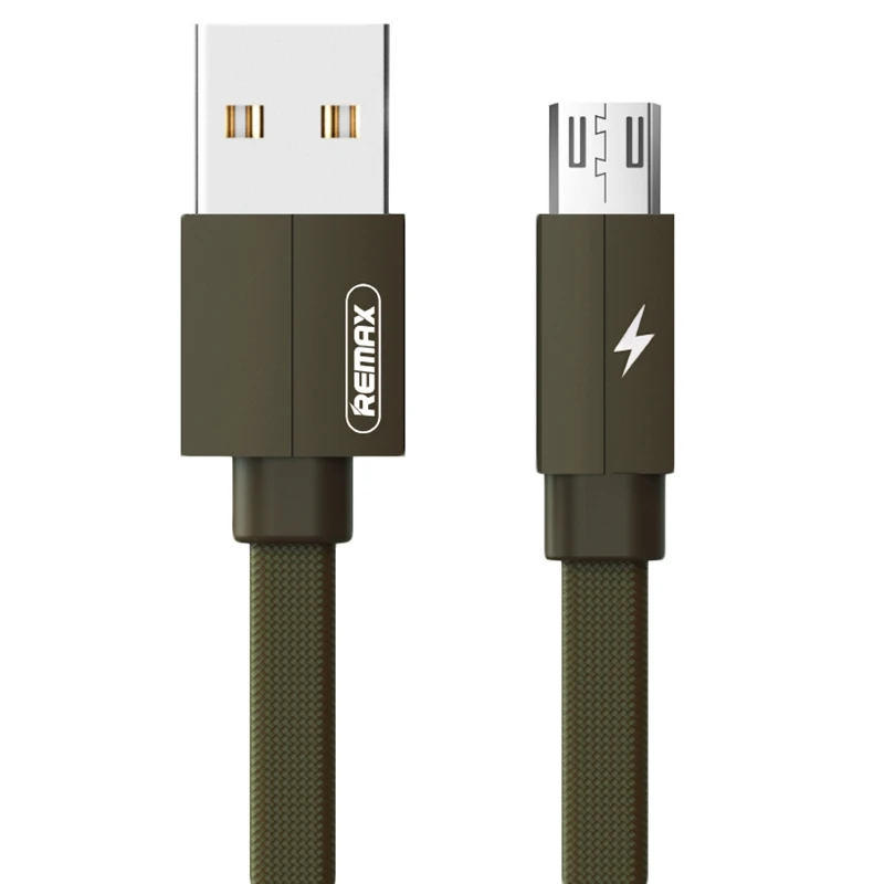 Green Remax Rc-094M 2.1A Corolla Usb плетеная проводка для быстрой зарядки линии передачи данных для huawei/Millet/samsung/Oppo/Vivo - Цвет: Green