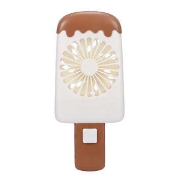 

Mini Handheld USB Fan Ice Cream Fan Portable Rechargeable Popsicle Fan Cartoon Small Fan Outdoor Handheld Fan Blue