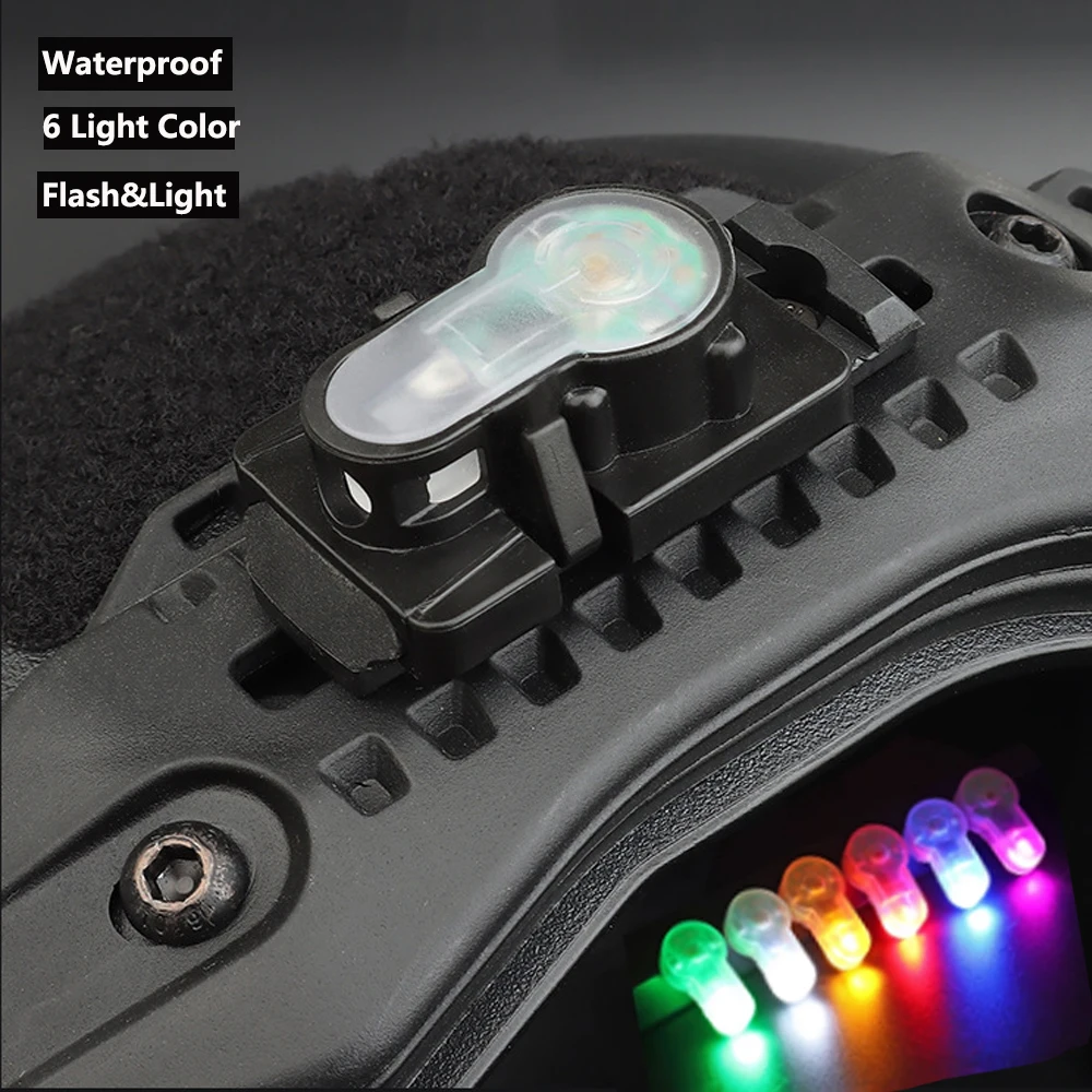 Tactical Safety Helmet Rail Light Survival Lamp Outdoor Rescue Signal