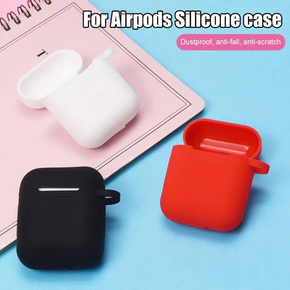 

Soft Silicone Case Earphones for Apples Air pods Bluetooth Wireless Earphone Headphone Ear Phone Box for Air Pods Ear Pods Bag