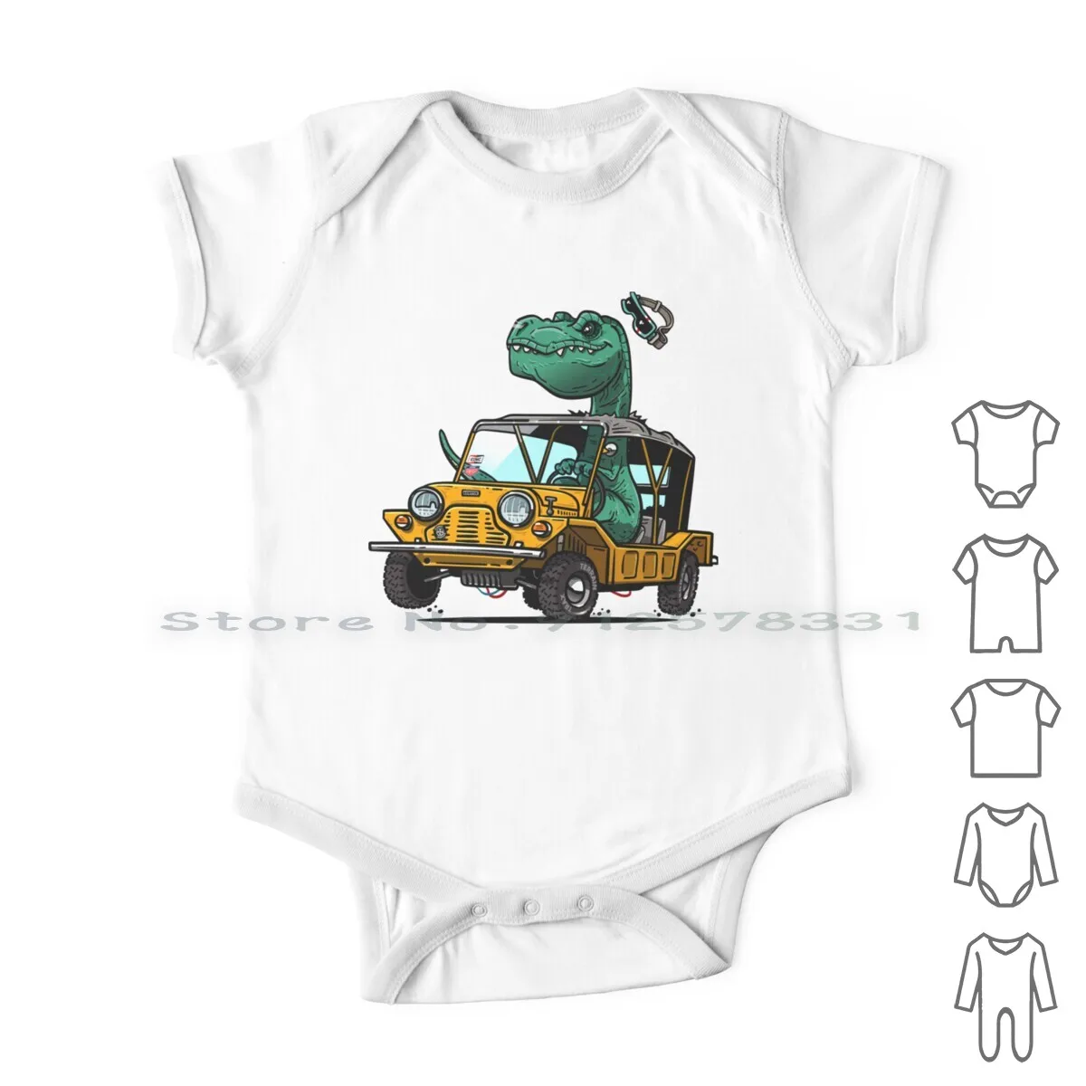 Dino Moking Neonato Vestiti Pagliaccetti Tute Di Cotone Dino Mini Moke Utility Vehicle Cartoon Infant Manica Lunga Senza Maniche