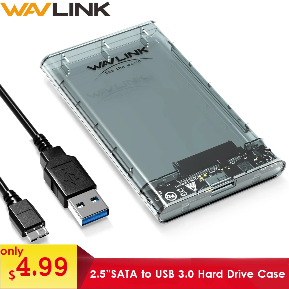 Wavlink HDD/SSD case SATA to USB 3.0 za $4.60 / ~18zł Wavlink HDD/SSD case SATA to USB 3.0 za $4.60 / ~18zł