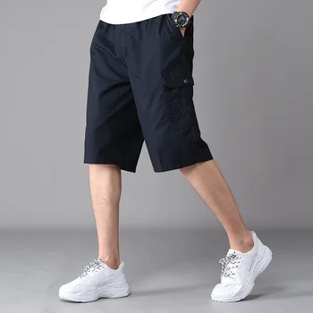 

Men Tooling Shorts Middle Pants Tooling More Pocket Outdoor Pure Cotton Leisure Seven Points Pants