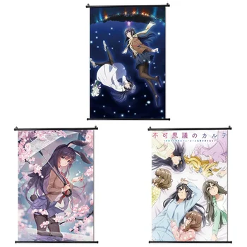 

Japanese Anime Rascal Does Not Dream of Bunny Girl Sakurajima Mai Home Decor Wall Scroll Poster Decorative Pictures