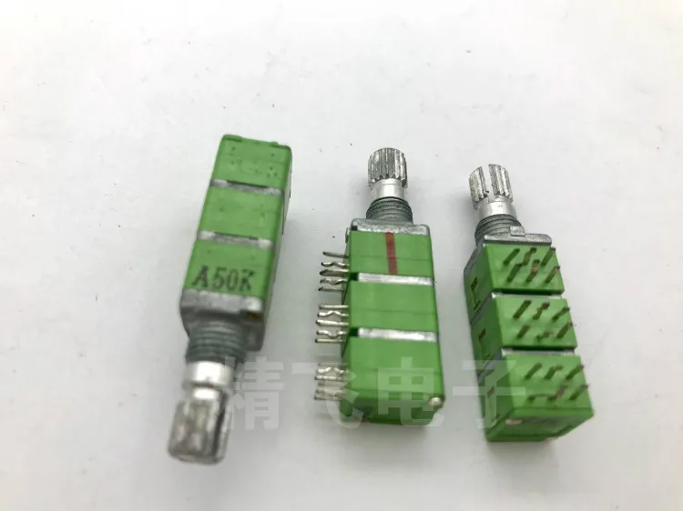 [BELLA] Taiwan ALPHA AK09 Precision 6 потенциометр A50K* 6 A50KX6 Длина оси 15 мм ручка в форме цветка сливы