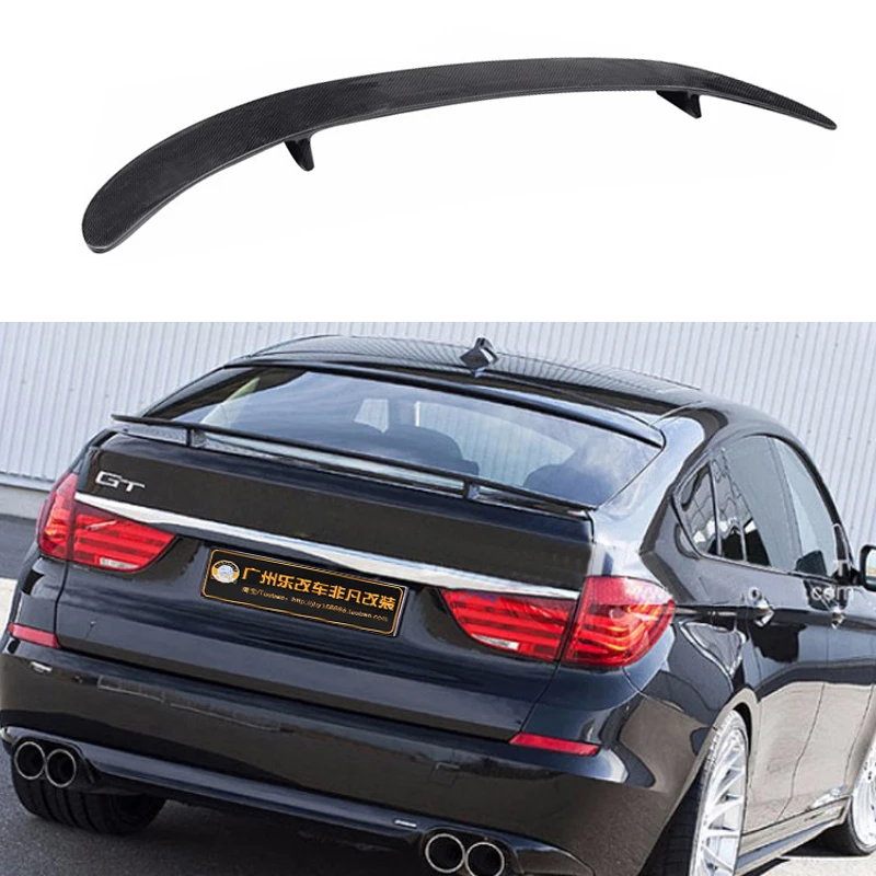 for BMW 5 Series GT F07 Spoiler 2010-2013 Spoiler HM Style Sport Body Kit  Accessories Real Carbon Fiber and Bright black
