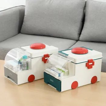 

Family/Car Medical Box Portable Medical Box Large Storage Box Ambulance Large Capacity Outdoor First Aid Medicine Box