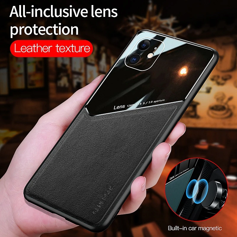 Leather Case For iPhone 11 12 Pro XS Max XR X 8 7 6S 6 Plus SE 2020 Magnet Silicone Cover Case For Apple iPhone 12 Pro Max Mini