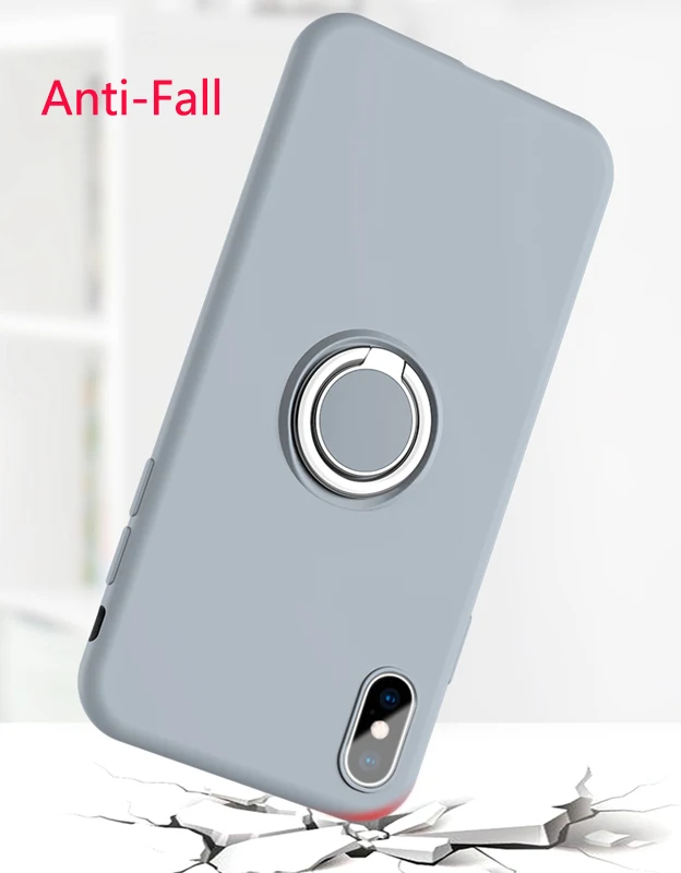 Мягкий жидкий силиконовый Магнитный чехол с кольцом для пальца для Xiaomi 8 SE Lite 9 6X Redmi 7 7A Note 7 6 K20 Pro противоударный чехол