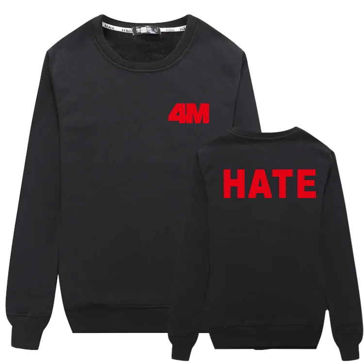 4 минутный альбом Act7 Hate MV сопутствующие товары золото Hyuna Южная Ji-Hyun Jeon Ji Yoon стиль знаменитостей для мужчин и женщин толстовка