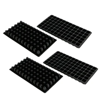 

4PCS 72 Holes for Greenhouse Hydroponic Seedlings to Sprout Thickening Planting Tray Seedling Tray