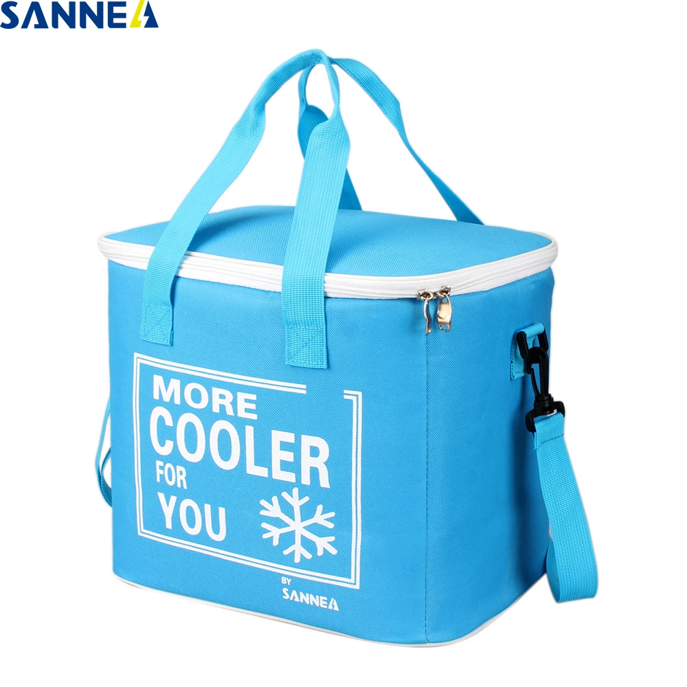 

SANNE 21L Solid color cooler bag thermal insulated thermal bag waterproof portable insulated ice pack can carry food and drink