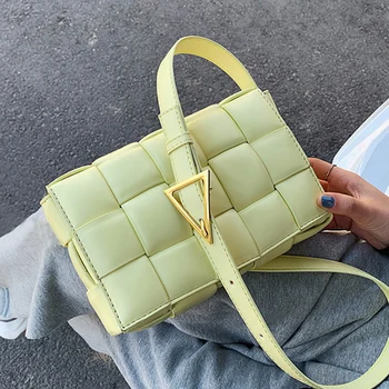 

Small Weave Flap Bags For Women 2020 New Good Quality Fashion PU Leather Shoulder Crossbody Bag Female Summer Handbags