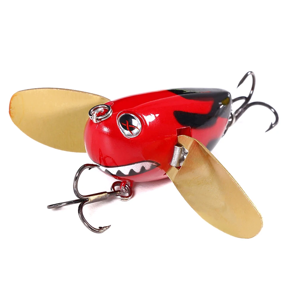 Рыбалка поплавок, Crankbait рыбалки приманки 6 см 12,5 г плавающий воблер, твердая, встроенный в транспортное средство искусственные приманки с металлических крыльев