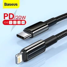 

New Baseus 20W USB Type C PD Cable for iPhone 11 12 Mini Pro Max X 8 7 6 Fast Quick Charge Data Cable For Macbook iPad Mini Air