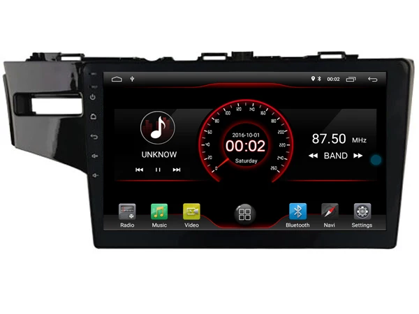Cheap Car Multimedia Player 10.2inch IPS Screen Monitor GPS tape recorder Bluetooth Android 9.0 For HONDA FIT JAZZ 2014 Auto Audio 5