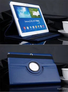

New Arrival 360 Rotating PU Leather Protective Cover Cases for Samsung Galaxy Note 10.1" Edition P601 P610 P600 Tablet Case+Pen