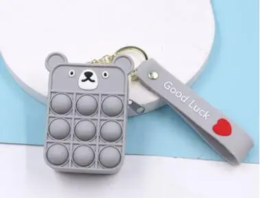 New Popit Mini Money Wallet Fingertip Toys Push Bubble Popite Pendant Bag Hot Sale Adult Decompression Toys Children Anti-Stress SS 11