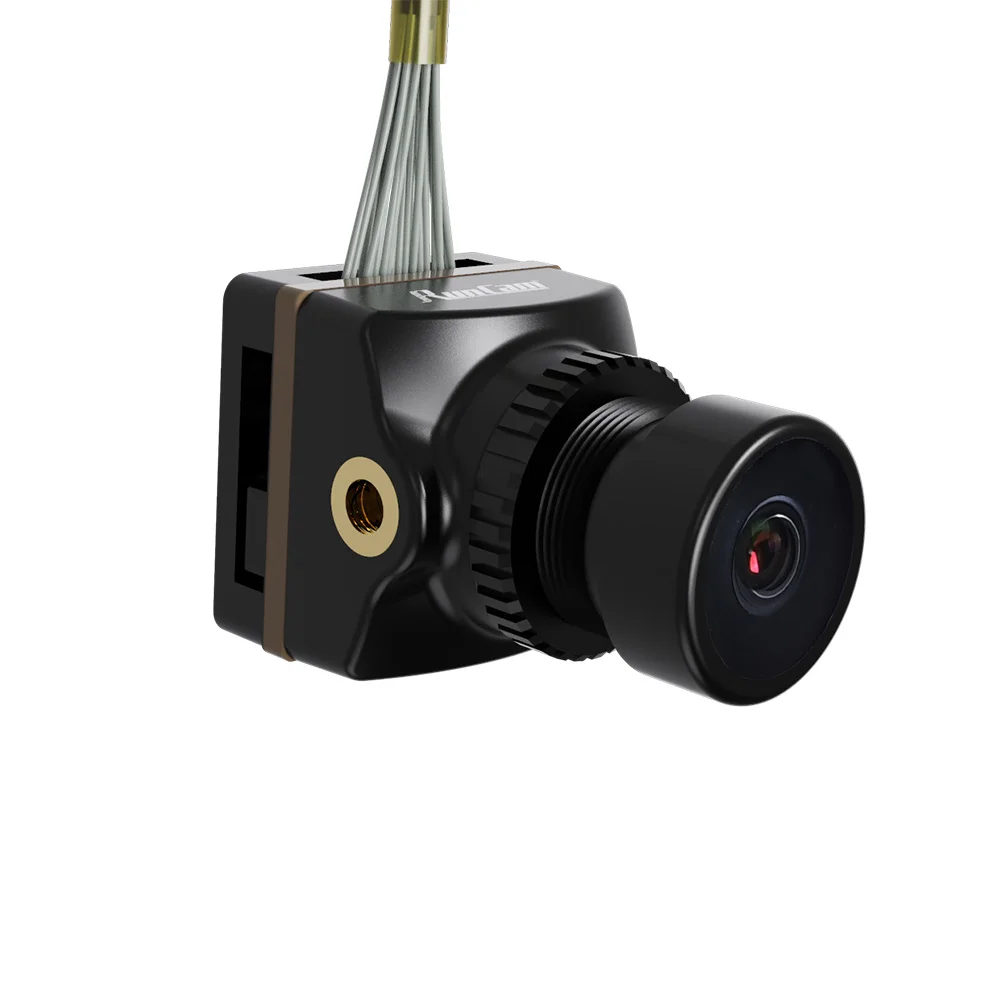 Vue arrière de la Runcam Split 4 4K V2 montrant les connecteurs et la carte SD.