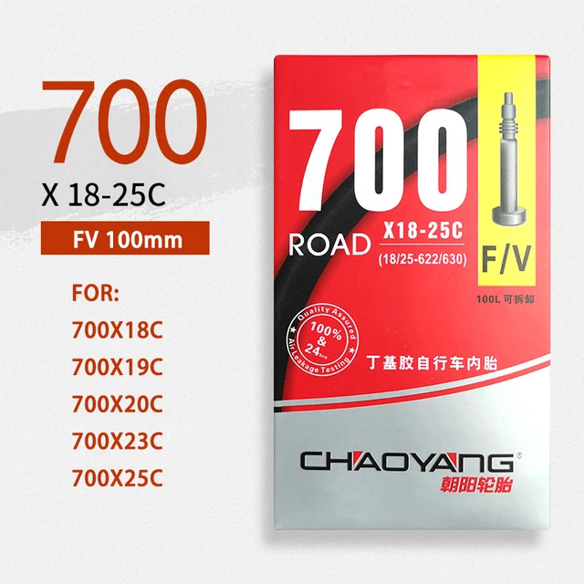 CHAOYANG MTB Bicycle Tube ROAD 26 27.5 29 inch 1.75-2.1/2.35 FV 33mm 48mm Mountain Bike ROAD Inner Tire 700x18-25C-FV100