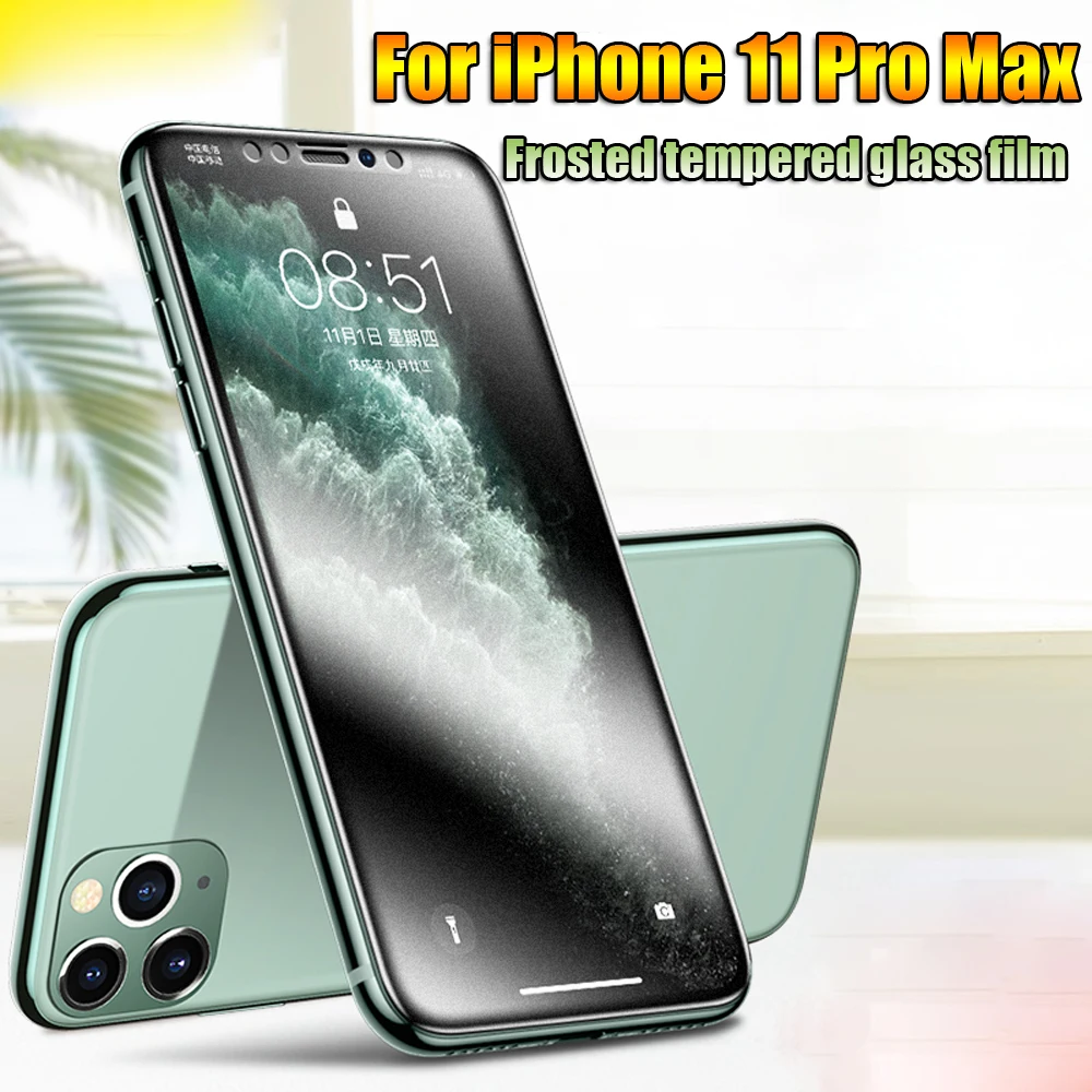 Для iPhone 11 Pro Max 5D изогнутое полностью закаленное стекло матовая защита для экрана