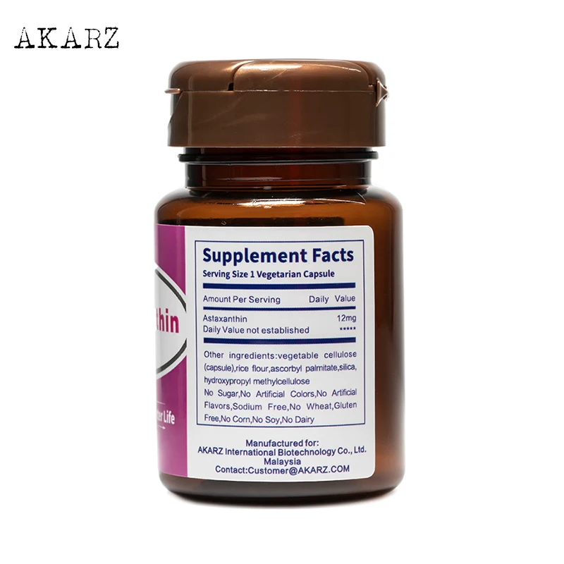 AKARZ известный бренд Astaxanthin мощный антиоксидант который поддерживает иммунное