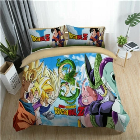 Popular Japan DRAGON BALLZ 3d Bedding Set Dragon Ball Super Son Goku Cartoon Duvet Cover Sets Pillow Case Comforter Cover Sets