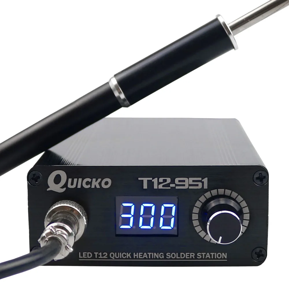 Быстрый нагрев T12-951 светодиодный цифровой паяльной станции электронный паяльник сварочный инструмент с металлической ручкой M8