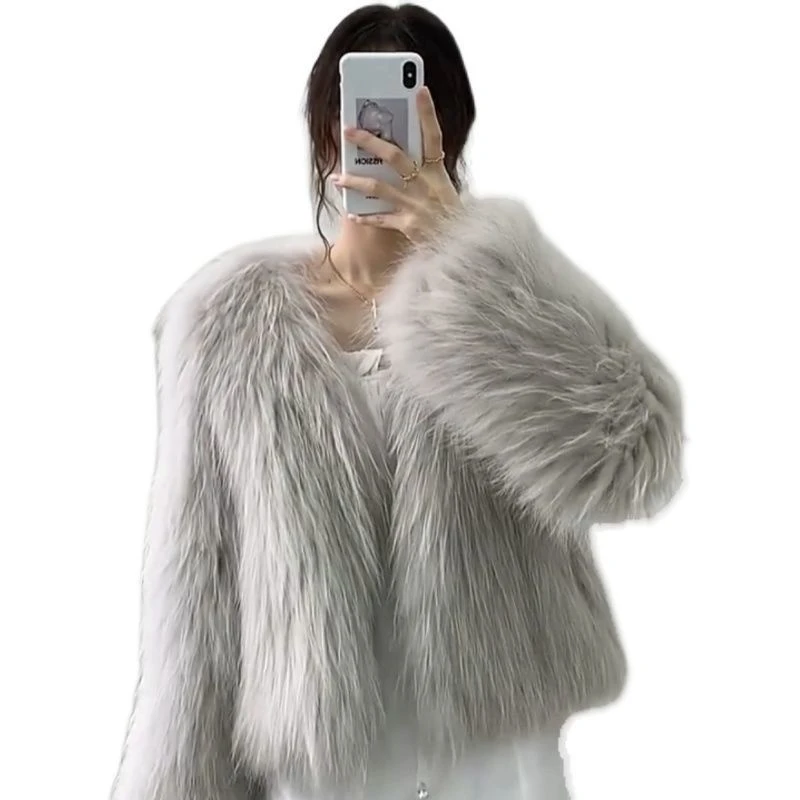 Faux fur coat china Clearance