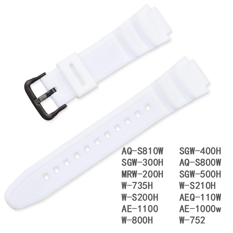 Durable Black Silicone Watchband with Pin Buckle